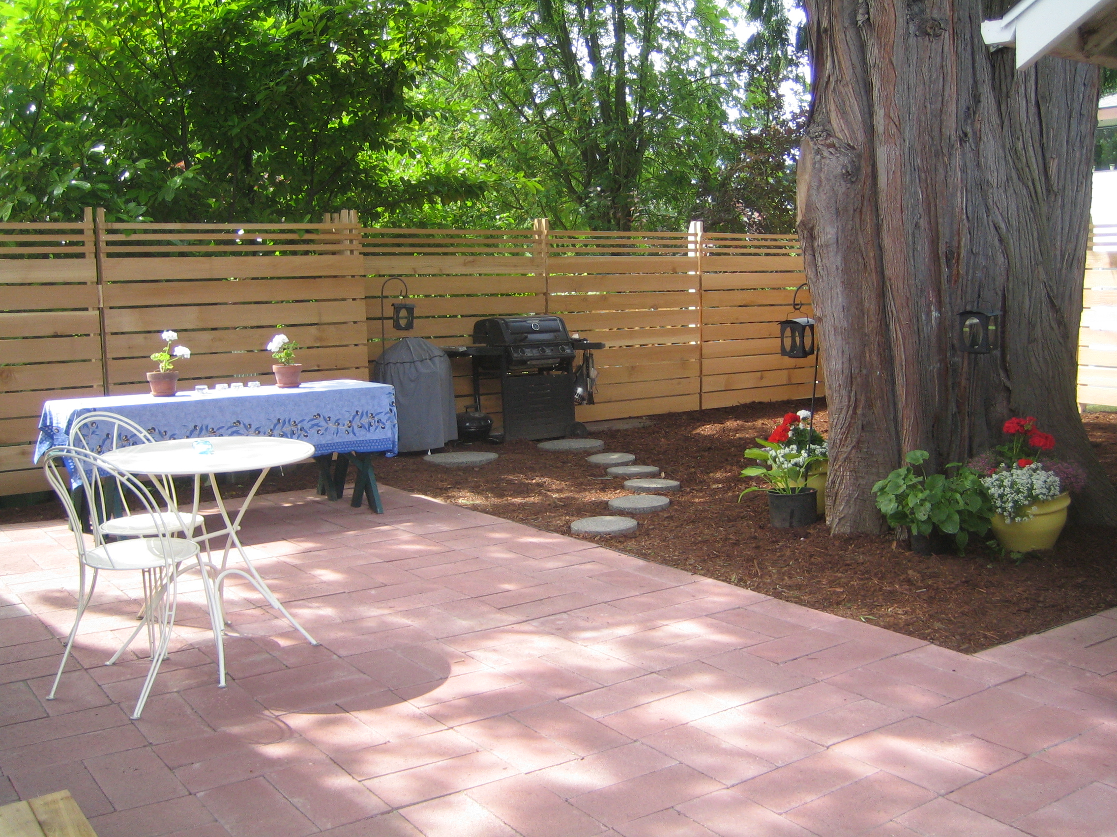 Dave and Lindsay celebrate 5 years of marriage by slaving in the backyard