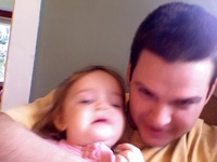 Some "Photo Booth" photos of Amelia and Daddy